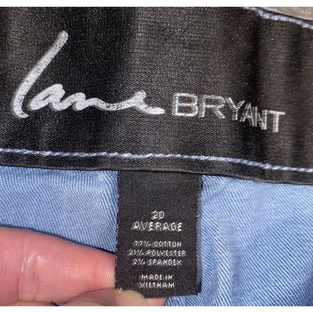 Lane Bryant Womens plus 20W 20 Straight Leg Tighter Tummy Stretchy Blue‎ Jeans - Picture 4 of 6
